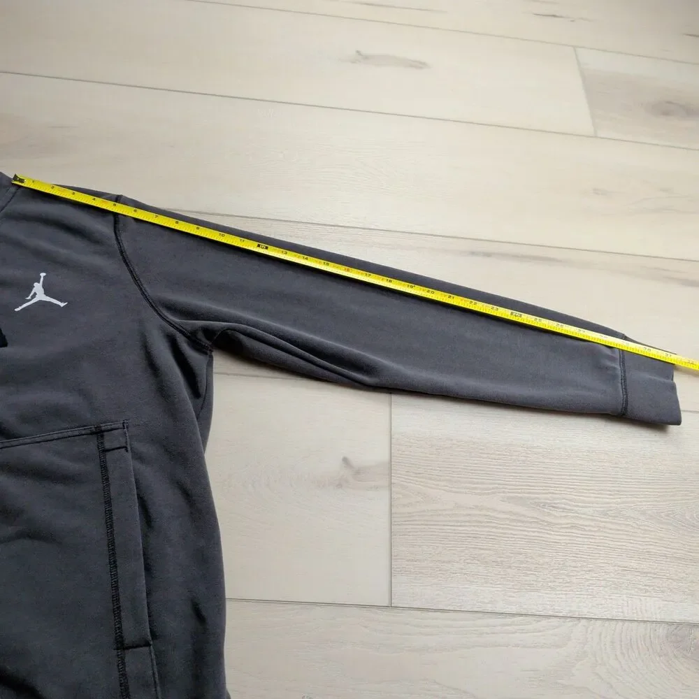 Nike Air Jordan Hoodie Mens Medium Dri-Fit Air Fleece Full Zip Gray‎ DC9737-010